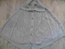 JEFF joli poncho tricot beige