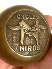 RARE SONNETTE VELO NIROS CYCLES BRONZE 1930 1960 OLD BIKE BELL
