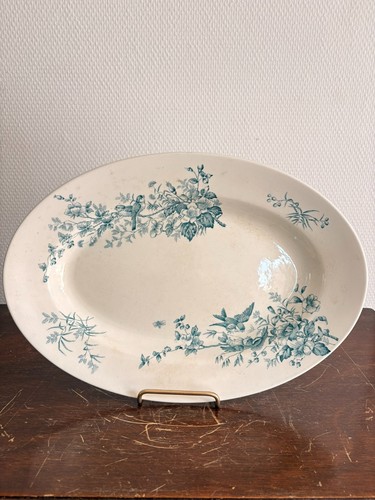 Plat ovale faïence longwy - ovale,