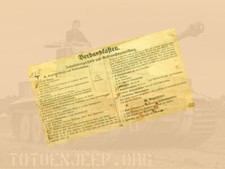 ETIQUETTE CAISSE LABEL GERMAN MEDICAL VERBANDKASTEN 1938 . jeep willys us ww2