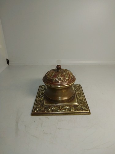Ancien encrier laiton - ancien,