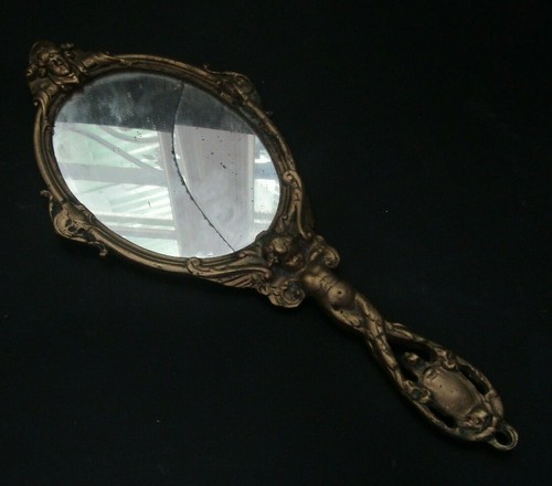 Miroir face main bronze - face, à
