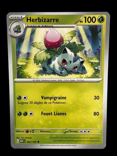 Carte pokemon herbizarre - carte,
