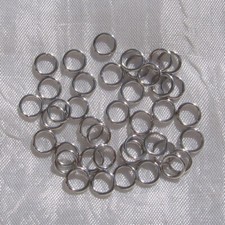 IN37 - LOT DE 200 ANNEAUX SOLIDES OUVERTS ø 7MM X 1MM EN ACIER INOXYDABLE