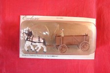 PREISER HO CHARETTE PERSONNAGES  CHEVAUX DECOR TRAIN ELECTRIQUE BOITE