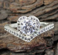 Forme Coeur Coupe Ronde Blanc