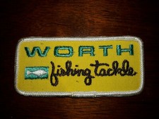 WORTH FISHING EMBROIDERED SEW ON ONLY PATCH TACKLE JIG LURE ANGLER 3 1/2 x 2 1/2