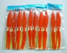 10 NEW Bulb Squid Trolling Big Game Lure Bait Skirt 7"