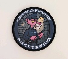 Écusson Auto-Aggripant, Administration Pénitentiaire, Panthère Rose