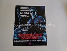 Terminator 2 Judgment Day Arnold Schwarzenegger ad clippings Sweden 1990s