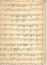 Partitions manuscrites - copie M.J. Tourillon - "3 jeunes filles nues" R Moretti