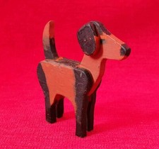 Jouet Ancien Guerre Mondiale 14 18 - Animaux de Ferme Chien Bois André Hellé ?