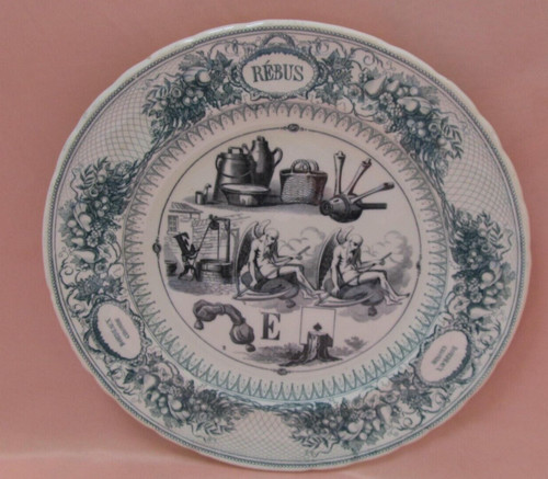 Assiette parlante rébus