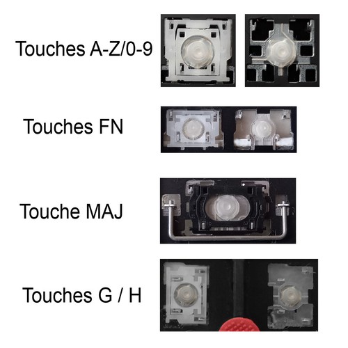 Touche clavier français - touche, de