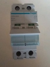 Interrupteur Modulaire Hager Sbn263 63A 400v Sectionneur Disjoncteur Électrique 