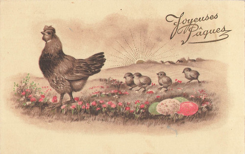 Illustree paques poule - paques,