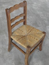 Fauteuil vintage bois chêne ancien tabouret de ferme enfant banquette enfant armchai