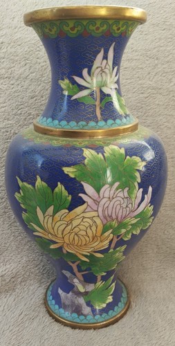 Vase émaux cloisonnés - en,