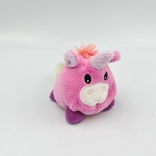 Mini doudou boule licorne rose