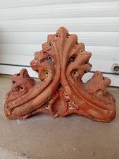 Objet De Fouille Archéologie Fronton Epi de Faîtage Haute Époque Terre Cuite 