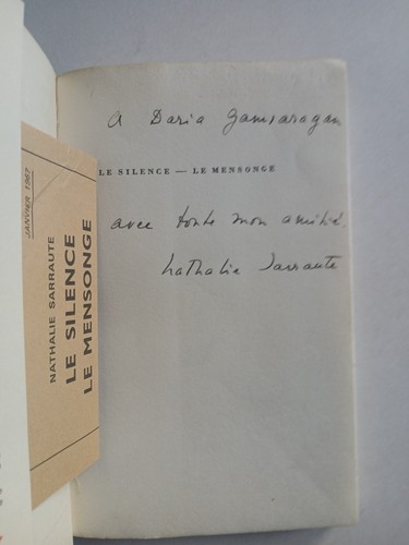 Sarraute nathalie le silence - le,