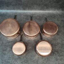 série de 5 casseroles en cuivre qualité professionnelle épaisseur 2 mm ref AP191