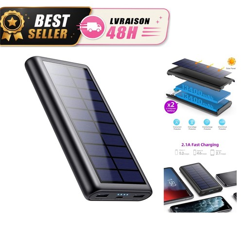 Batterie externe solaire - batterie,