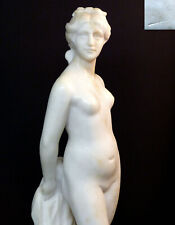 A 1880 G. BESSI superbe statue sculpture marbre 8.2kg58cm vénus bain baigneuse +