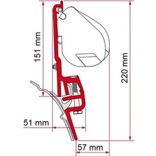 Adaptateur VW T4 Brandup pour stores F35 Pro Fiamma