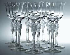 ANCIENNES 6 VERRES A VIN CRISTAL SATINE SOUFFLE BALLERINE PAVLOVA FABERGE SIGNE