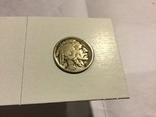 1918-D Buffalo Nickel reverse struck through lamination