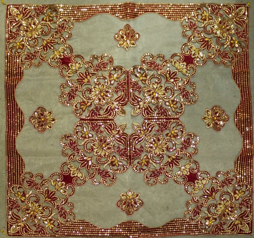 Table cloth runner beaded - table,