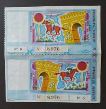 BILLET LOTERIE NATIONALE 1957