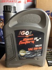 6 Litres d'huile Igol 5 w 50 Race Factory Rallye ,3 bidons de 2L