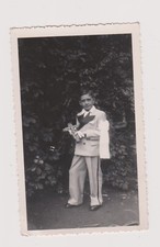 ?️ Photo vintage communion garçon en costume avec crucifix années 50 ✨
