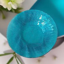 Plat ornement rond verre fait à la main, centre de table ameublement intérieur