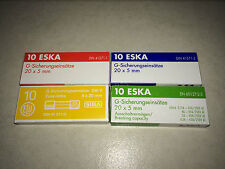 10 X Fusible Fin, Fusibles en Verre 5X20mm, 0,032A 20A