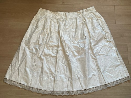 Ancien jupon beige tissus - jupon,