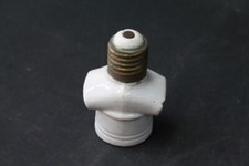 Vieux Porcelaine Douille de Lampe Avec Prise Old Vintage Art Déco Version