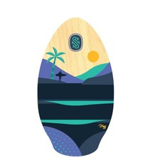 Skimboard Skimone 39 99cm Kauai Violet Turquoise Wood