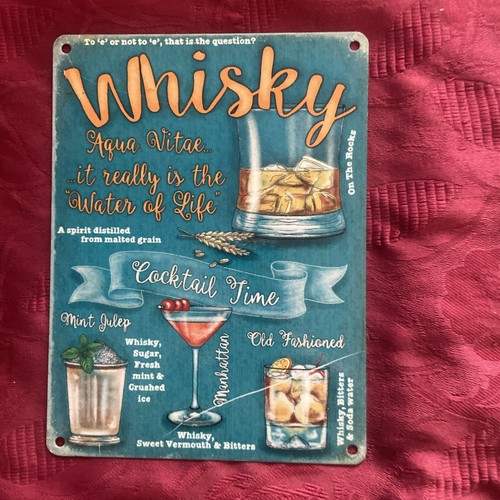Plaque métal whisky 15 x - ,