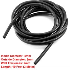 Durite Silicone De Dépression 4mm Longueur 3Mètres Couleur Noir Tuyau d'Air