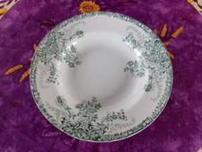 Assiette Creuse Saint Amand  A. Lebacqz et M. Bouchart Modèle Fruits Vert 23,5cm