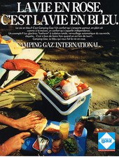 PUBLICITE ADVERTISING 114  1981  CAMPING GAZ INTERNATIONAL  glacière Isotherm