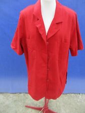 Veste en lyocel polyester lin rouge bordeaux Marcelle Griffon T46