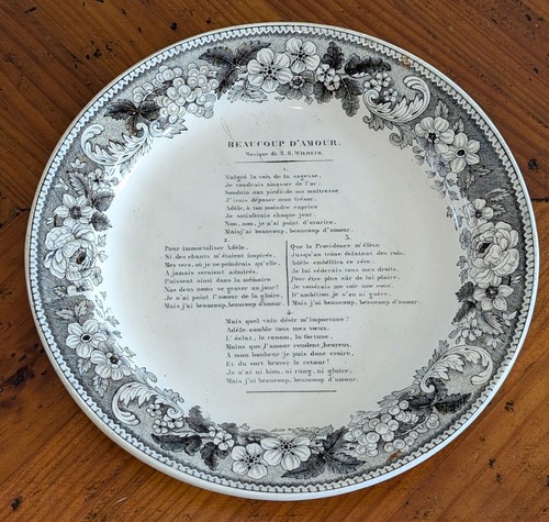 Assiette chanson béranger - assiette, de