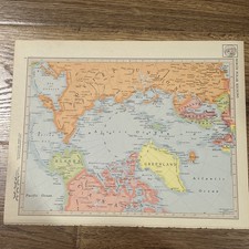 Antique 1952 Map Of North