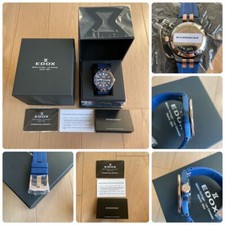 Edox 80110-357BURCA-BUIR Delfin Diver Date 300m imperméable homme