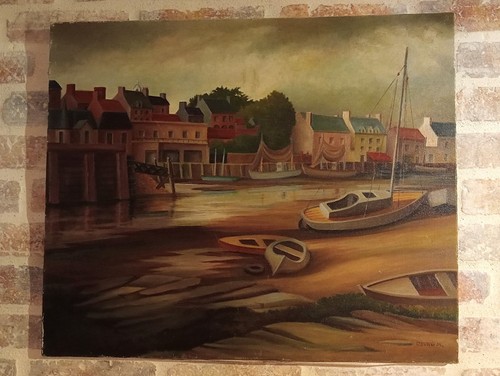 Tableau ancien signé huile - ancien, signé,