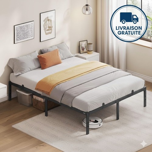 Lit 140 190 métal avec - 140×190,